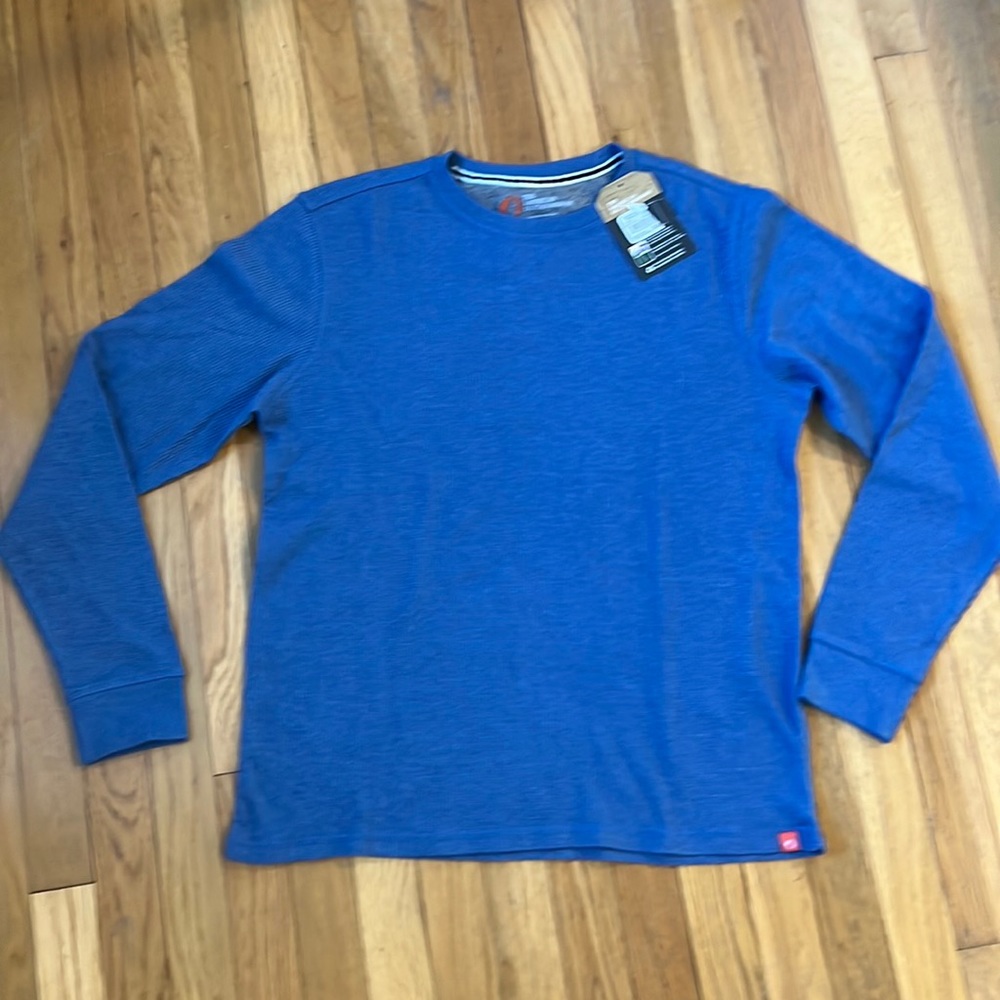 NWT The American Outdoorsman Men’s M Blue Long Sleeve Waffle Shirt